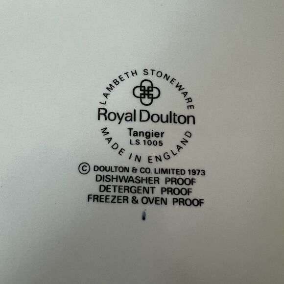 13" Vintage 1970s Oval Serving Food Platter by Royal Doulton Tangier Lambethware - Picture 5 of 5